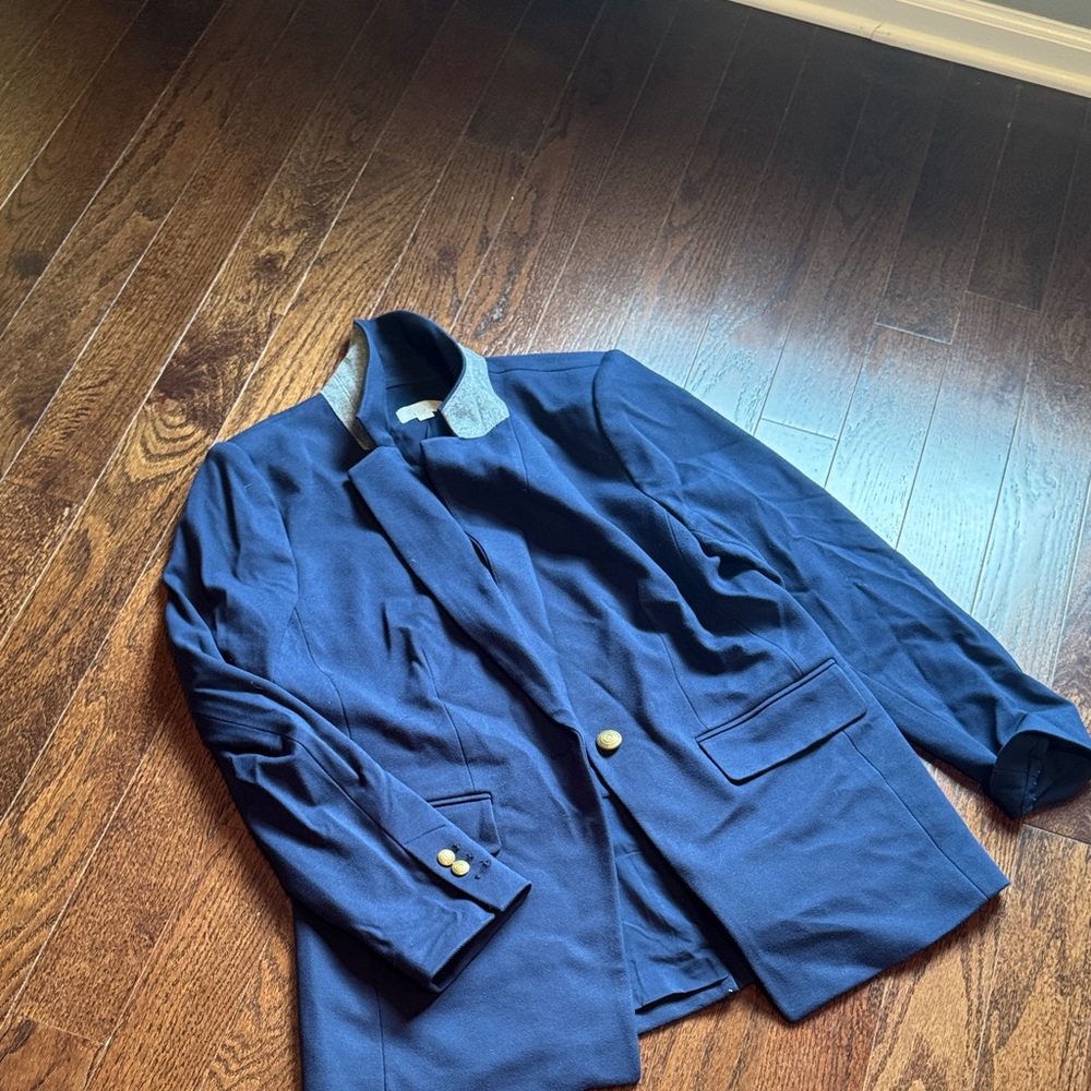 LOFT Navy Blazer with Gold Buttons